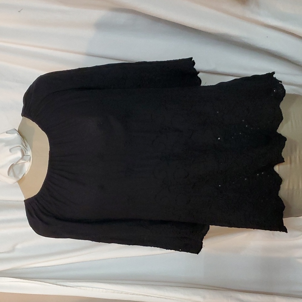 Black peasant top